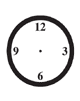 Image of blank clock for recording  when medicine is taken.